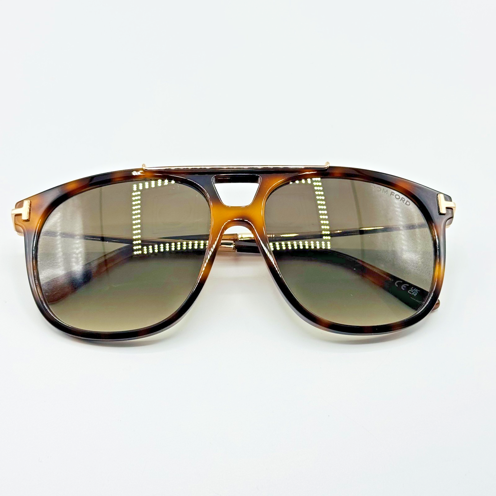Tom Ford Sunglasses Sam-02 Ft1306 53k Havana Pilot Frame Brown Gradient 58mm New